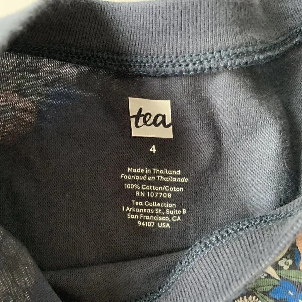 NWT Tea Collection Girl Floral Ruffle Dress 2T 12 Years 14 years